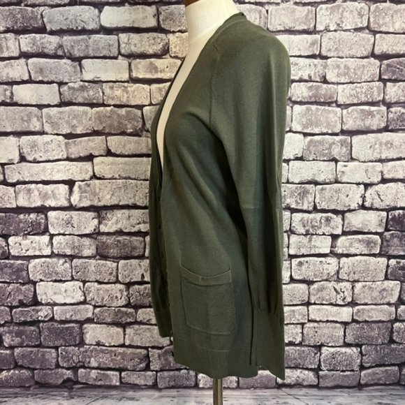 Tommy Bahama Olive Green V-Neck Cardigan Sweater Size XSP - Picture 4 of 9